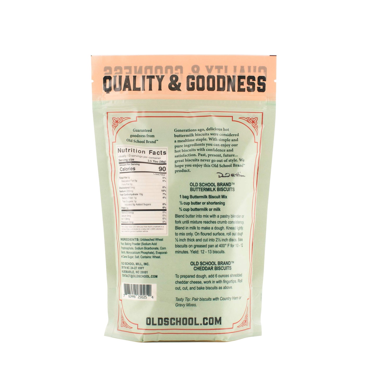 Old School Brand™ Buttermilk Biscuit Mix - 12 oz | Classic Fluffy & Flaky Homestyle Biscuits | Just Add Butter & Buttermilk | Makes 12-13 Biscuits
