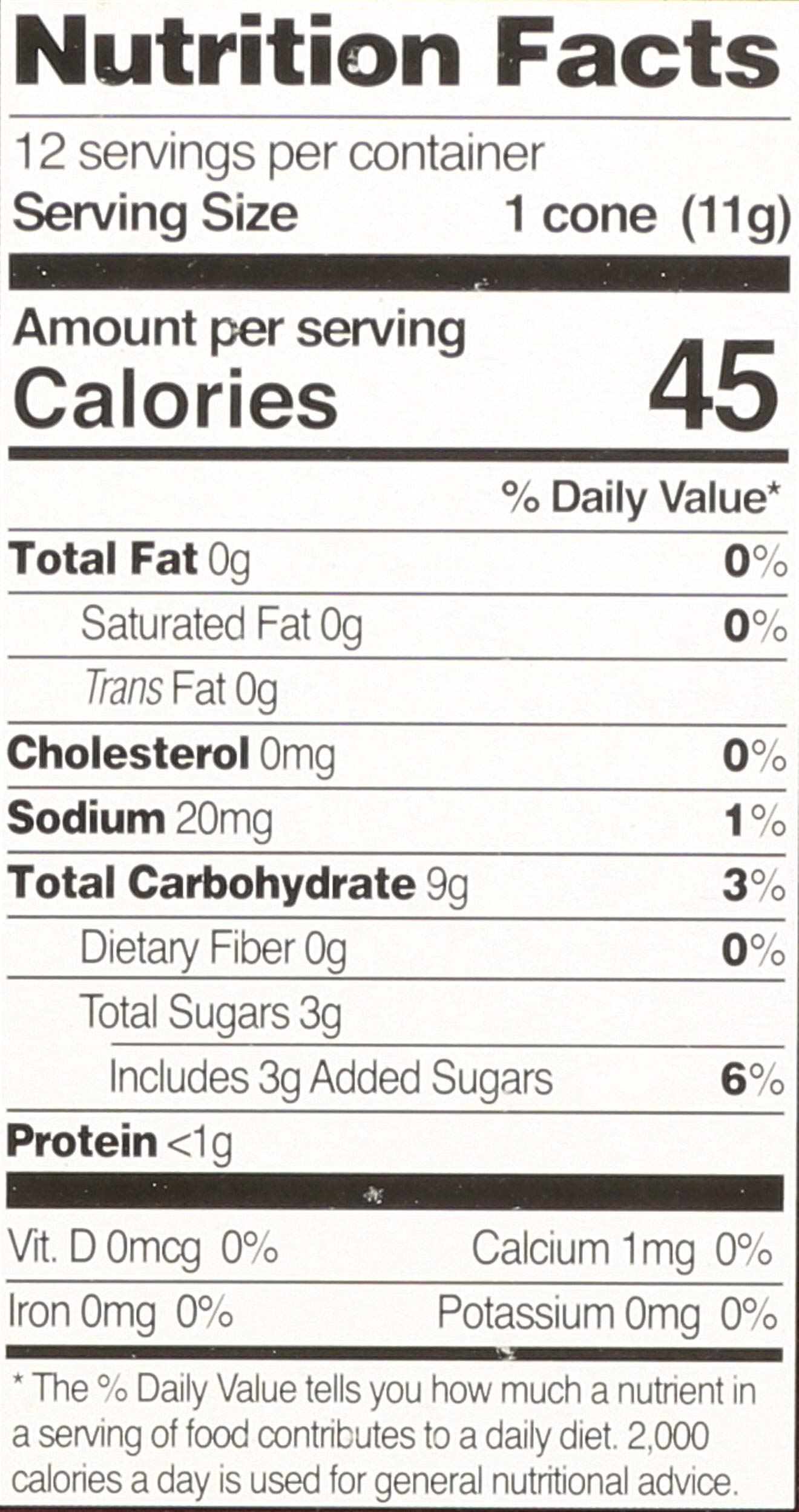 Let's Do Organics Organic Sugar Cones, 4.6 oz