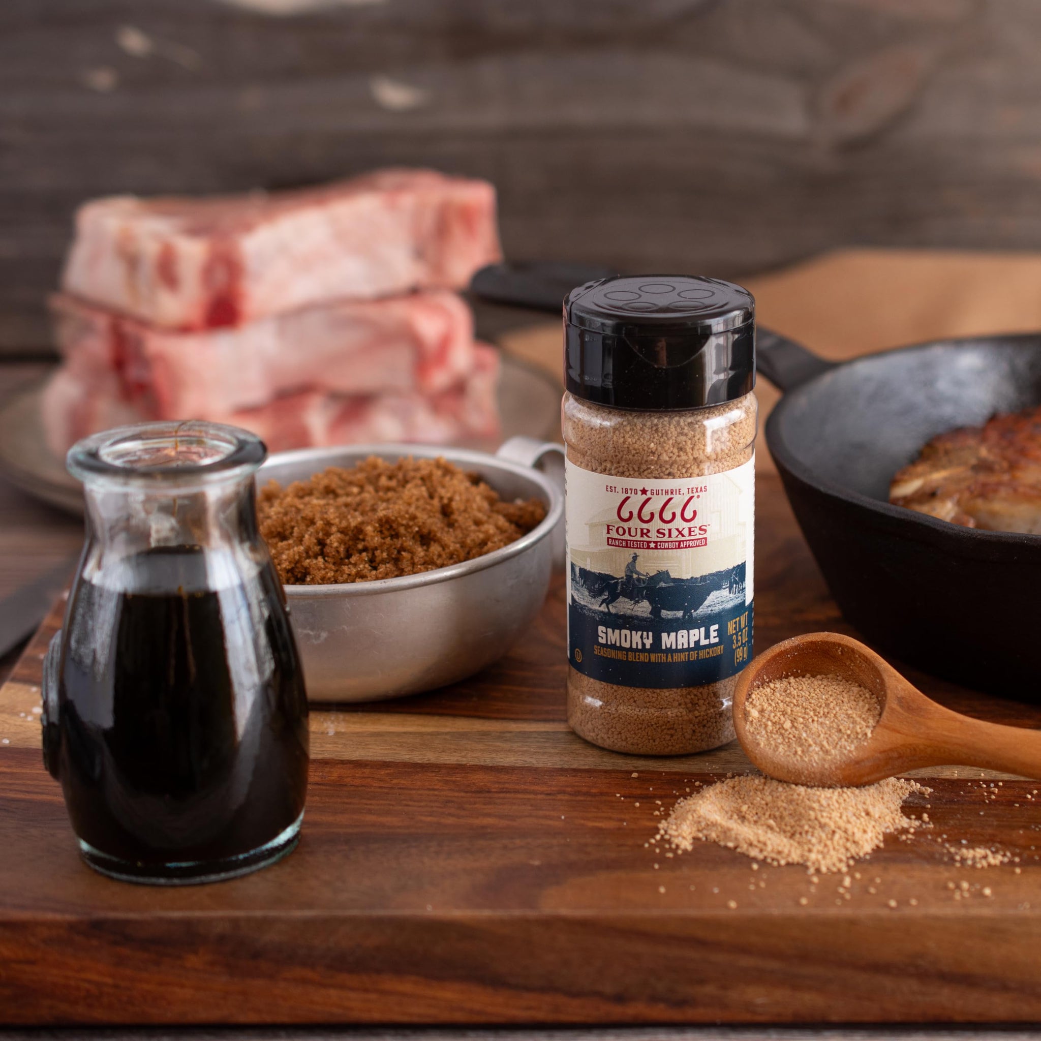 6666 Four Sixes Smoky Maple Seasoning, 6.7 Ounce