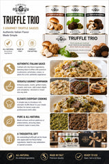 3-Pack Truffle Sauces 6.4oz each, Italian for Pasta, Pizza, Meat & Fish