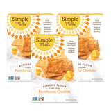 Simple Mills Almond Flour Crackers, Farmhouse Cheddar, 4.25 oz, 3 count