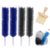 4 Pcs Fan Cleaner,Bendable Fan Duster,Comes with a Small Dusting Brush,Fan Brush,for Cleaning,Dust-Removing,Fan Cleaning Brush Suitable for Floor