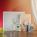 The Vedas Tea Chest| Tea Gift Set | Premium Gift Set containing Glassmug with Infuser and Lid, Premium Black Tea Tin Caddy, Snadclock Timer, Coaster