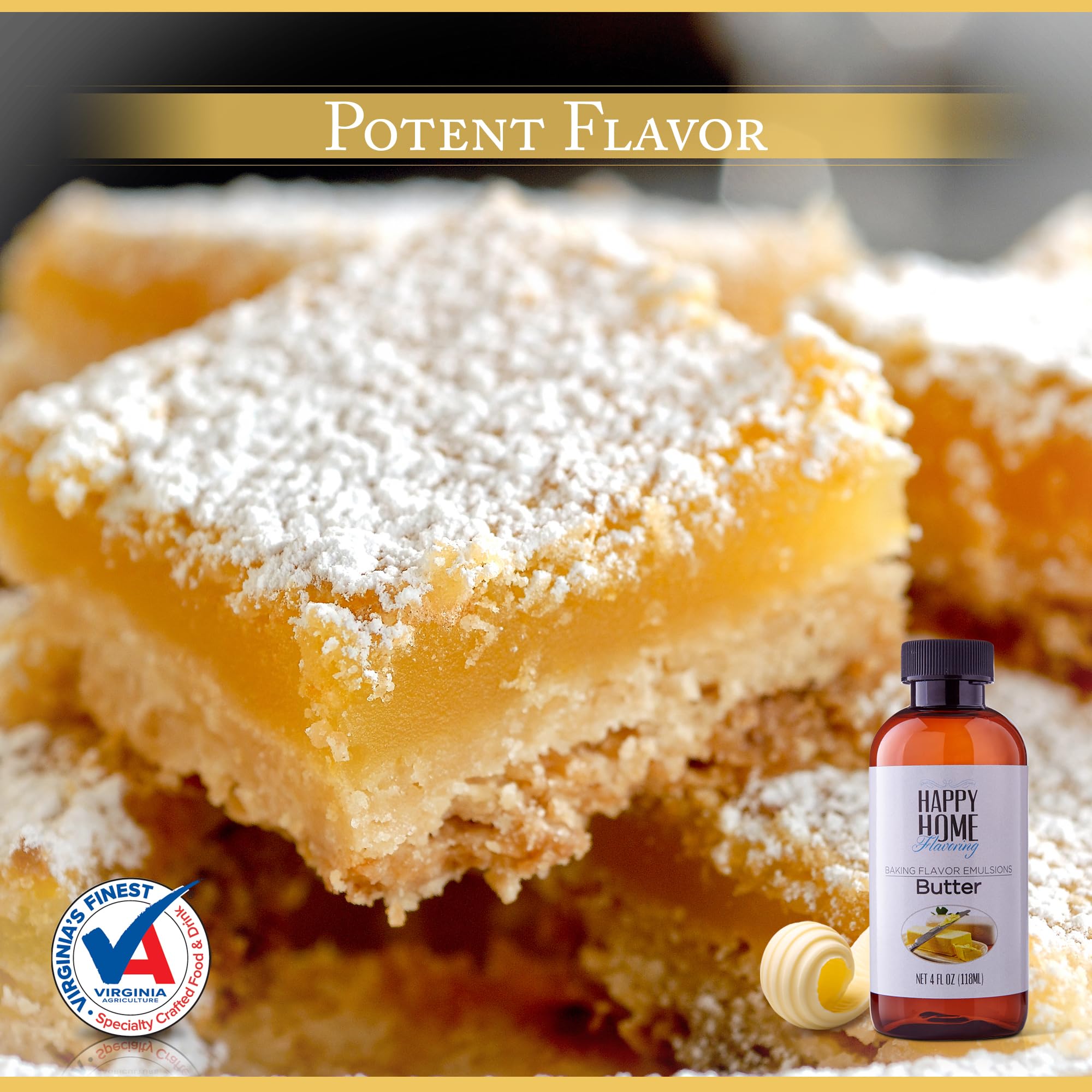 Happy Home Imitation Butter Bakery Emulsion Adds a Creamy, Rich, Buttery Flavor to Your Baking, Perfect for Cakes, Cookies, Frostings & More, No
