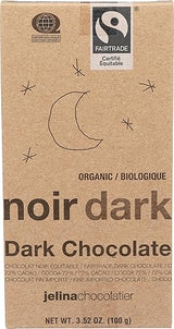 Jelina Chocolatier Organic 72% Dark Chocolate Bar, 3.52 OZ