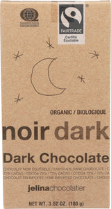 Jelina Chocolatier Organic 72% Dark Chocolate Bar, 3.52 OZ