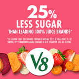 V8 Strawberry Banana 100% Fruit and Vegetable Juice, 8 fl oz Can (6 Pack)