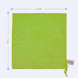 SURPRISE PIE Microfiber Cleaning Cloth for Kitchen Housekeeping Dish Electronics Dust Rags Thick Lint Free Car Wash DryingTowel (12"x12") Green-6 Pack