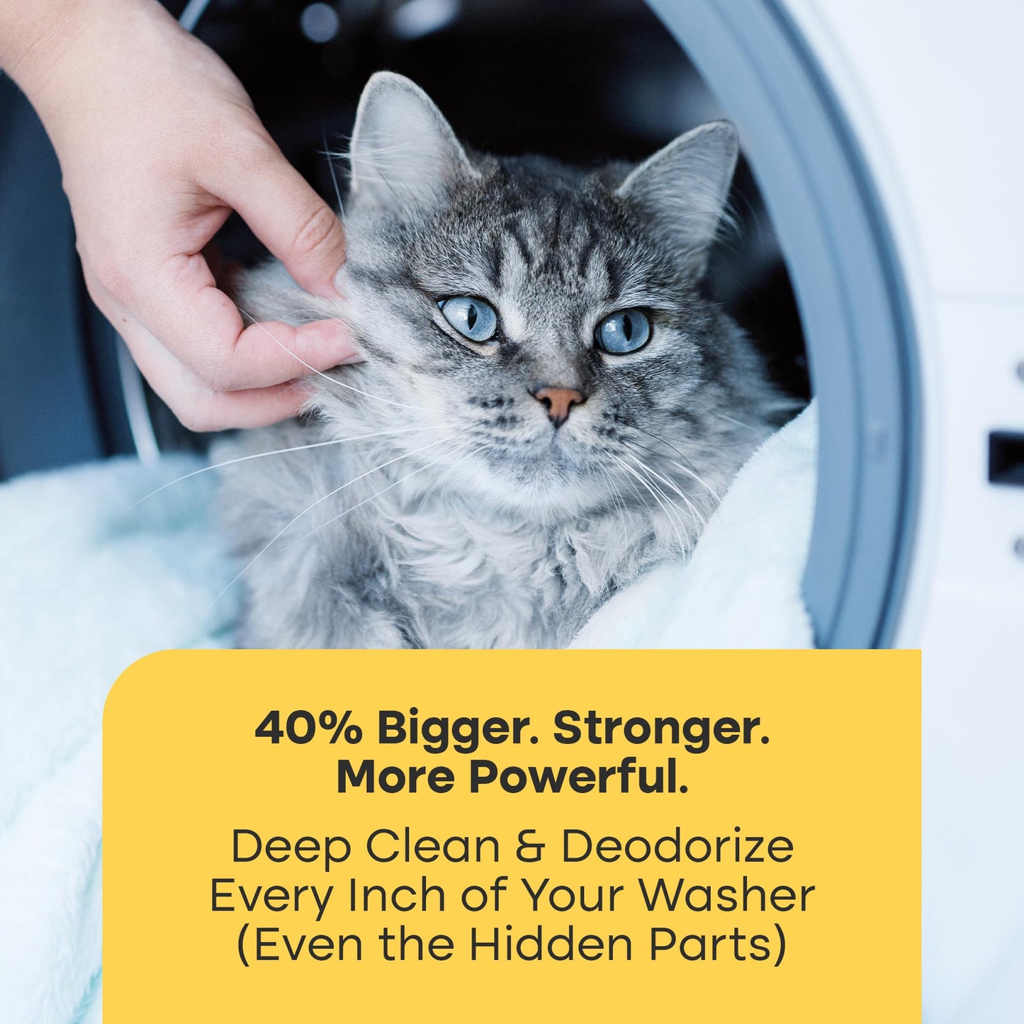 Fursprint Washing Machine Cleaner Tablets Ultra - 40% Stronger Formula: Designed for Pet Owners, Removes Residue, Grime & Odors, Compatible with HE