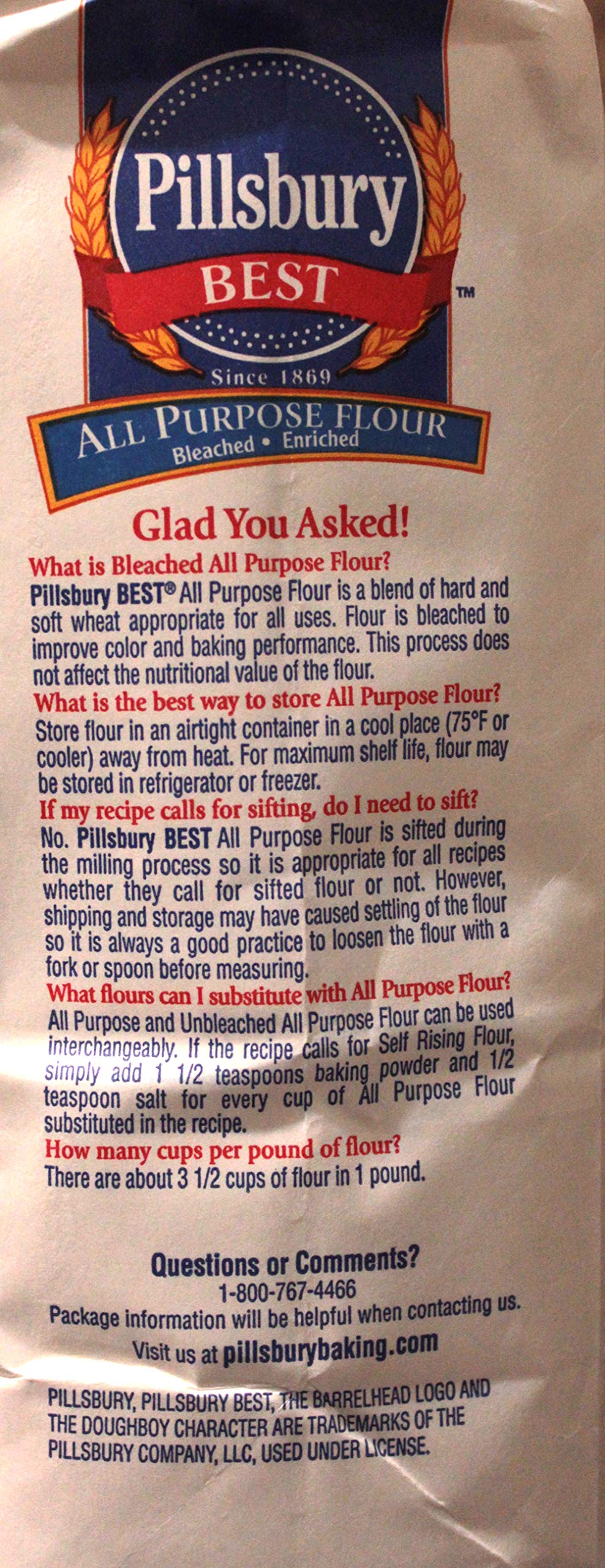 Pillsbury Best Bleached- Enriched Flour 4 Packs 20LB (5LB each Pack)