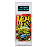 Maui Coffee Company Maui Blend Coffee, Whole Bean, 10% Maui Coffee Dark Roasted in Lahaina, Hawaii, 7 oz. Bag