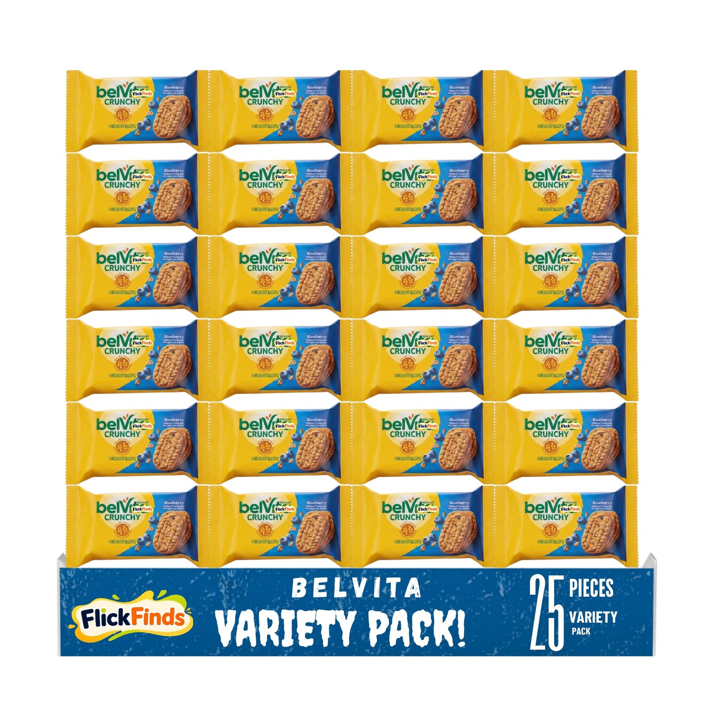 beIVi†@ Blueberry Breakfast Biscuits - Individually Wrapped Packs, 25 Count, On-the-Go Morning Snacks, Family-Friendly, Convenient Breakfast