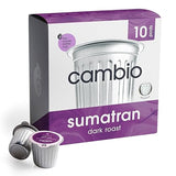 Cambio Roasters Sumatran Dark Roast Organic Coffee Pods - The Only Organic Recyclable Aluminum Coffee Pods, Small Batch Roasted, Keurig® Compatible