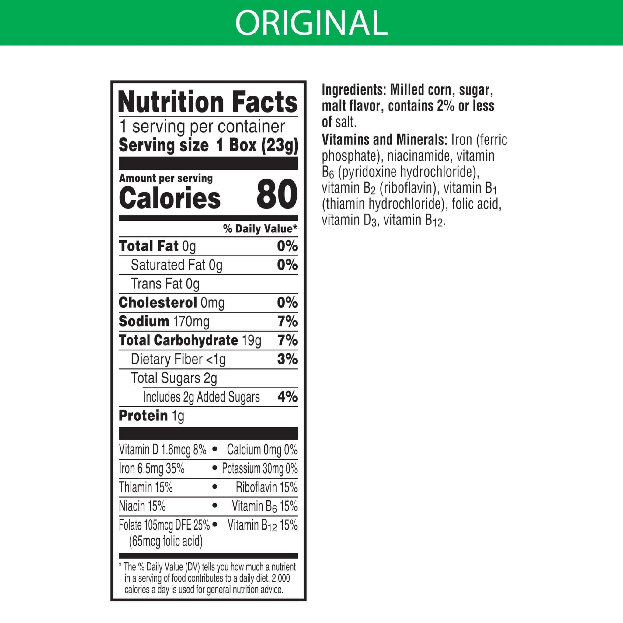 Kellogg's Corn Flakes, Breakfast Cereal, Original, .81oz (70 Count)