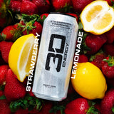 3D Sugar Free Energy Drink, Strawberry Lemonade, 16oz Cans, 12 Pack