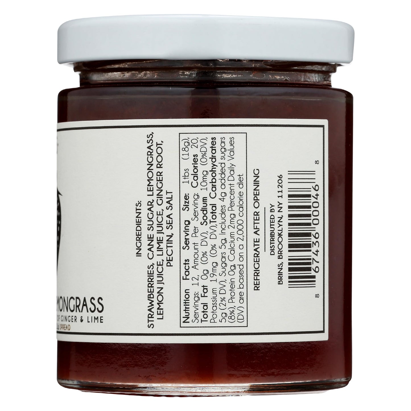 Brins Jam Strawberry Lemongrass, 7.5 OZ