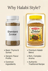 Tazah Zaatar 16oz Syrian Recipe Zatar Spice Blend Thyme Mixture Halabi Za'atar in Jar