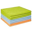 SCRUBIT Microfiber Cleaning Cloth - 8PK- Super Soft Cloths for Kitchen, Car, Windows - 12x14 in. Lint Free Towels