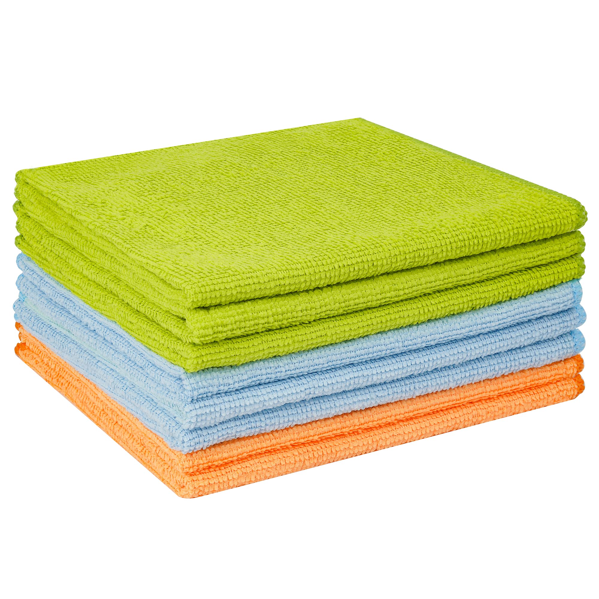 SCRUBIT Microfiber Cleaning Cloth - 8PK- Super Soft Cloths for Kitchen, Car, Windows - 12x14 in. Lint Free Towels
