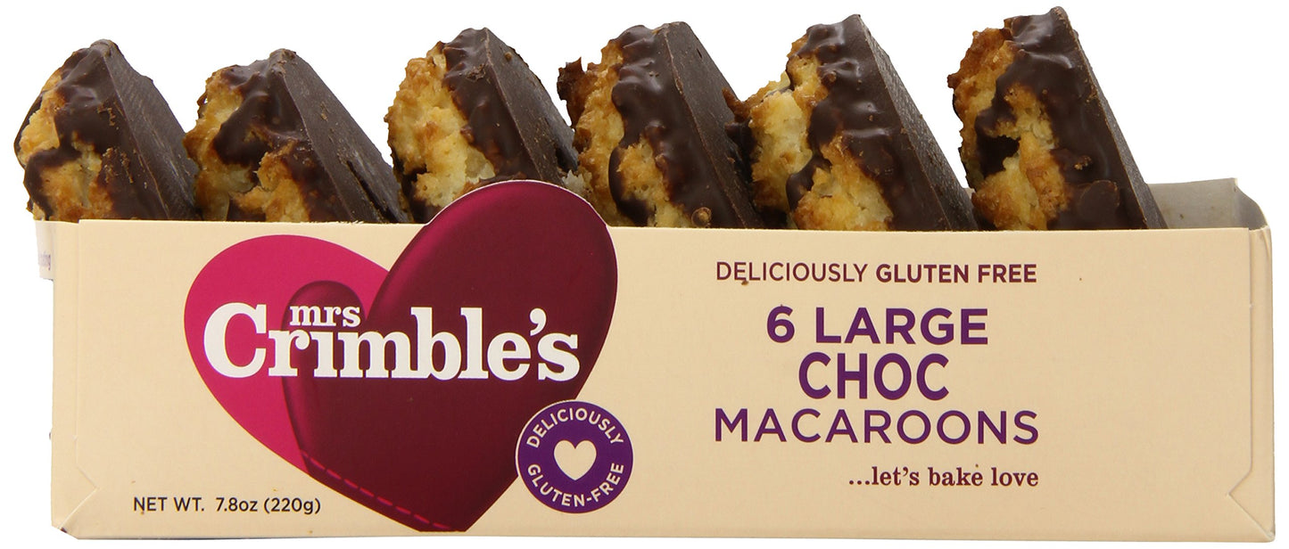 Mrs. Crimbles Chocolate Macaroons, Large, 7.8 Ounce (Pack of 12)
