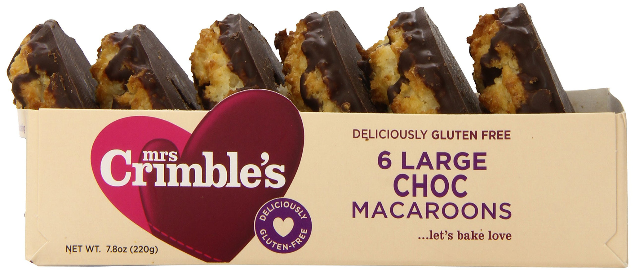 Mrs. Crimbles Chocolate Macaroons, Large, 7.8 Ounce (Pack of 12)