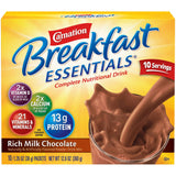 Nestle Carnation Instant Breakfast Rich Milk Chocolate 10 pk Nutritional Energy Drink 12.6 oz (Pack of 6)