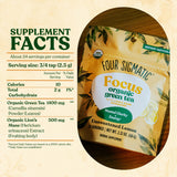 Four Sigmatic Focus Organic Green Tea | Focus Enhancing Tea with Lion's Mane Mushroom Extract | Organic Green Tea, Mint, and Rose Hips | Vegan