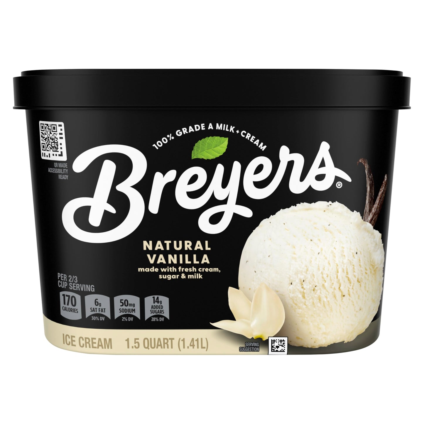 Breyers, Ice Cream Vanilla, 48 Fl Oz