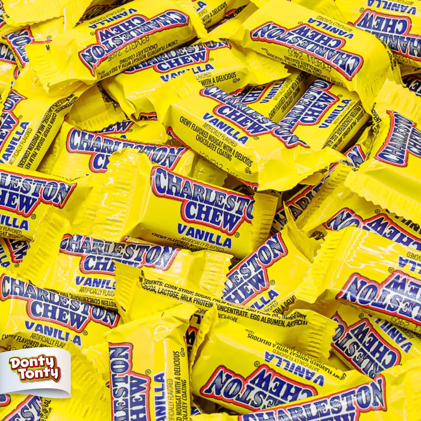 CHEW Candy 1 lb - Anti Melt Pack, Bulk Resealable Bag, Individually Wrapped (54 Pieces), Soft Vanilla Nougat, Gluten & Peanut Free