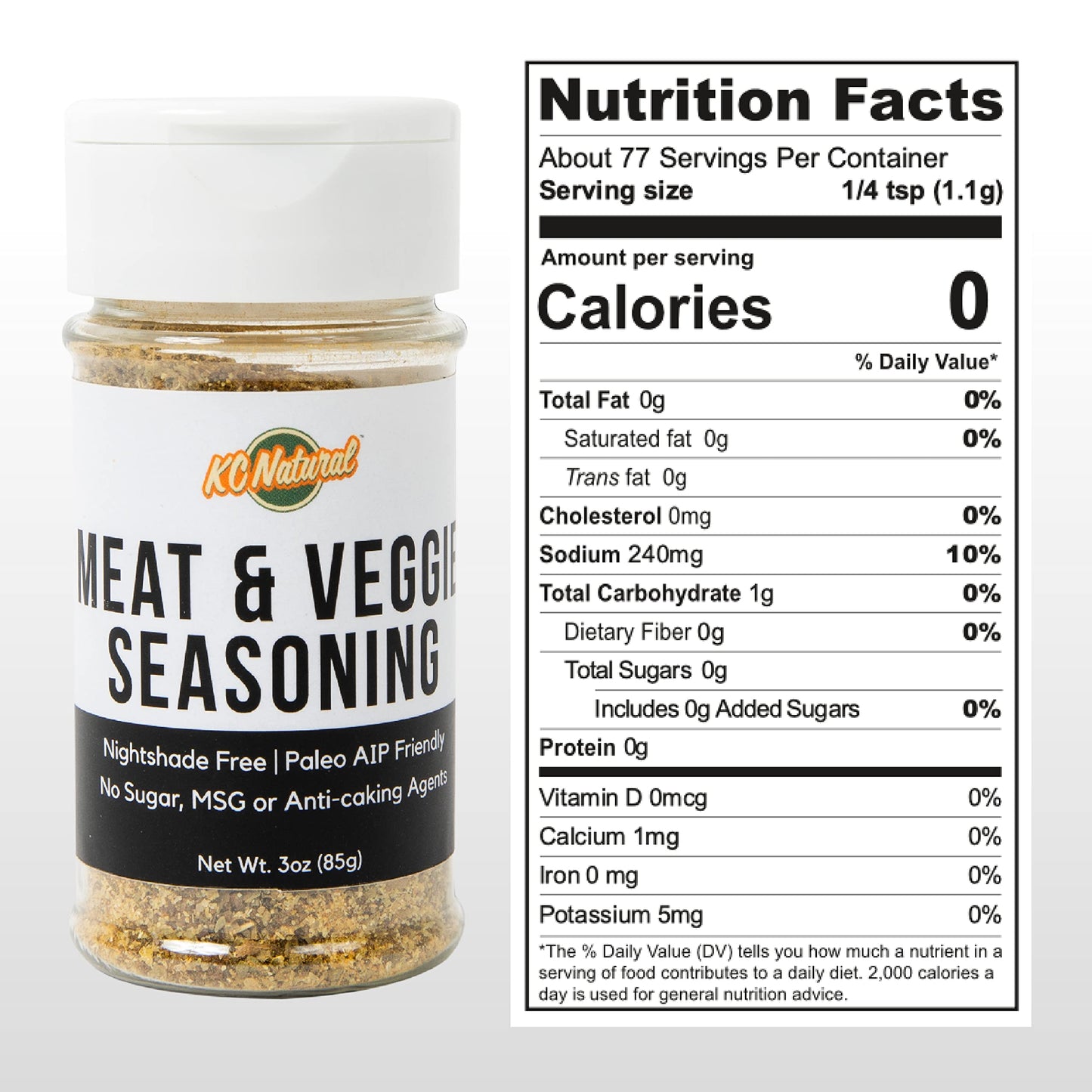 KC Natural - Paleo AIP Seasoning and Salt Bundle (3 Pack) - Mastodon Rub (2.5 oz), Seasoned Sea Salt (2.5 oz), All Purpose Seasoning (2.5 oz)