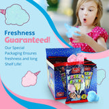 Lieber's Cotton Candy | 48 Pack of Light & Fluffy Vintage Candy | Blue & Red Carnival Birthday Party Favors Treats Supplies for Kids, Kosher | 0.8