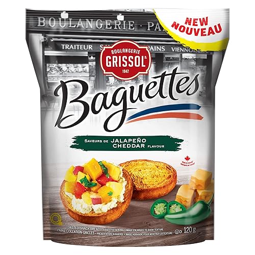 Boulangerie Grissol Baguettes Jalapeno Cheddar, 120g/4.2 oz.
