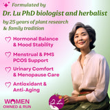 Dr. Lu's Happy Girl Tea | 100% Natural Herbal Tea for Hormone Balance, Menstrual, PMS, PCOS & Menopause | Antioxidant & Anti-Aging Rose Tea