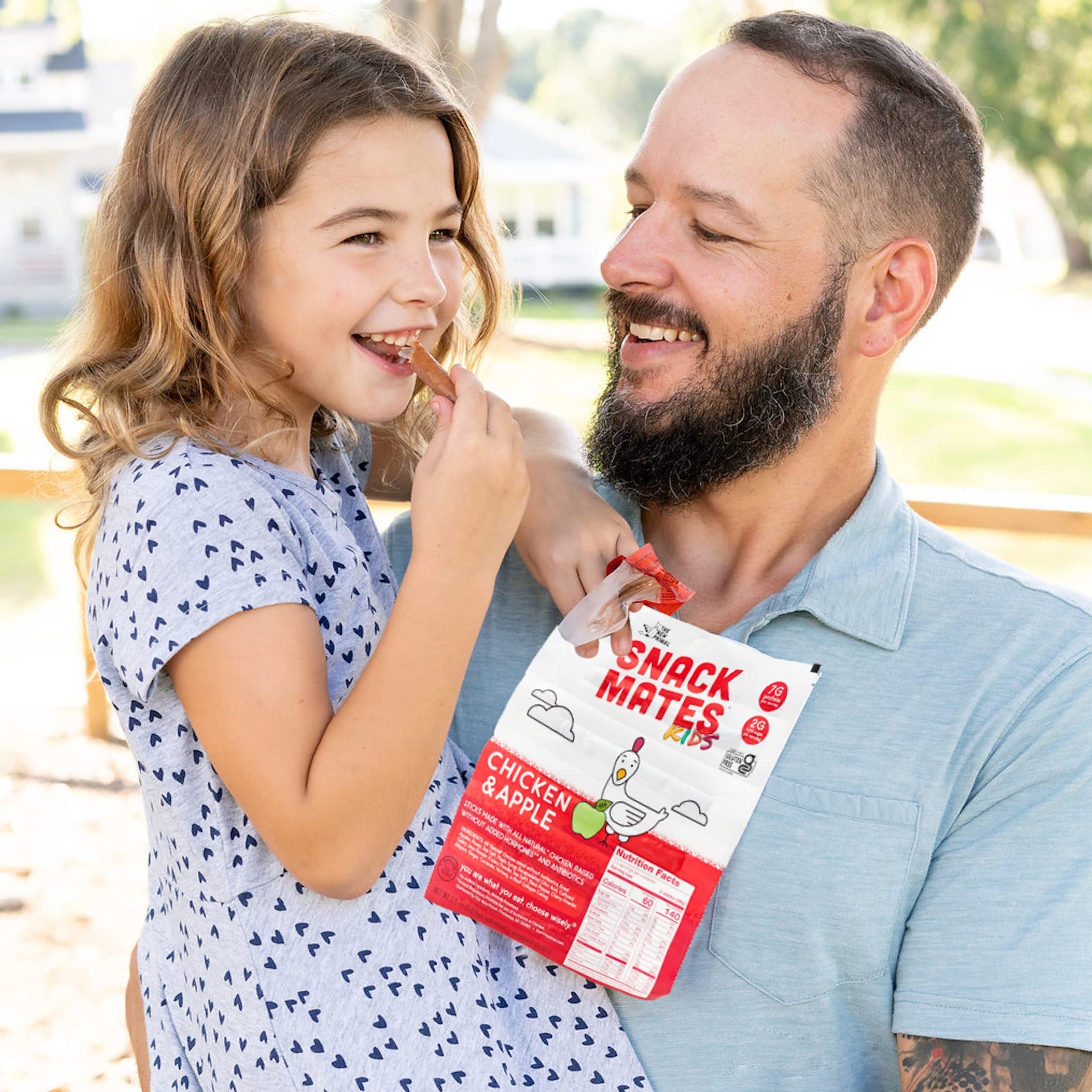 The New Primal Snack Mates, Chicken and Apple Stick - All Natural Chicken, High Protein and Low Sugar Kids Snack, Certified Paleo, Gluten Free