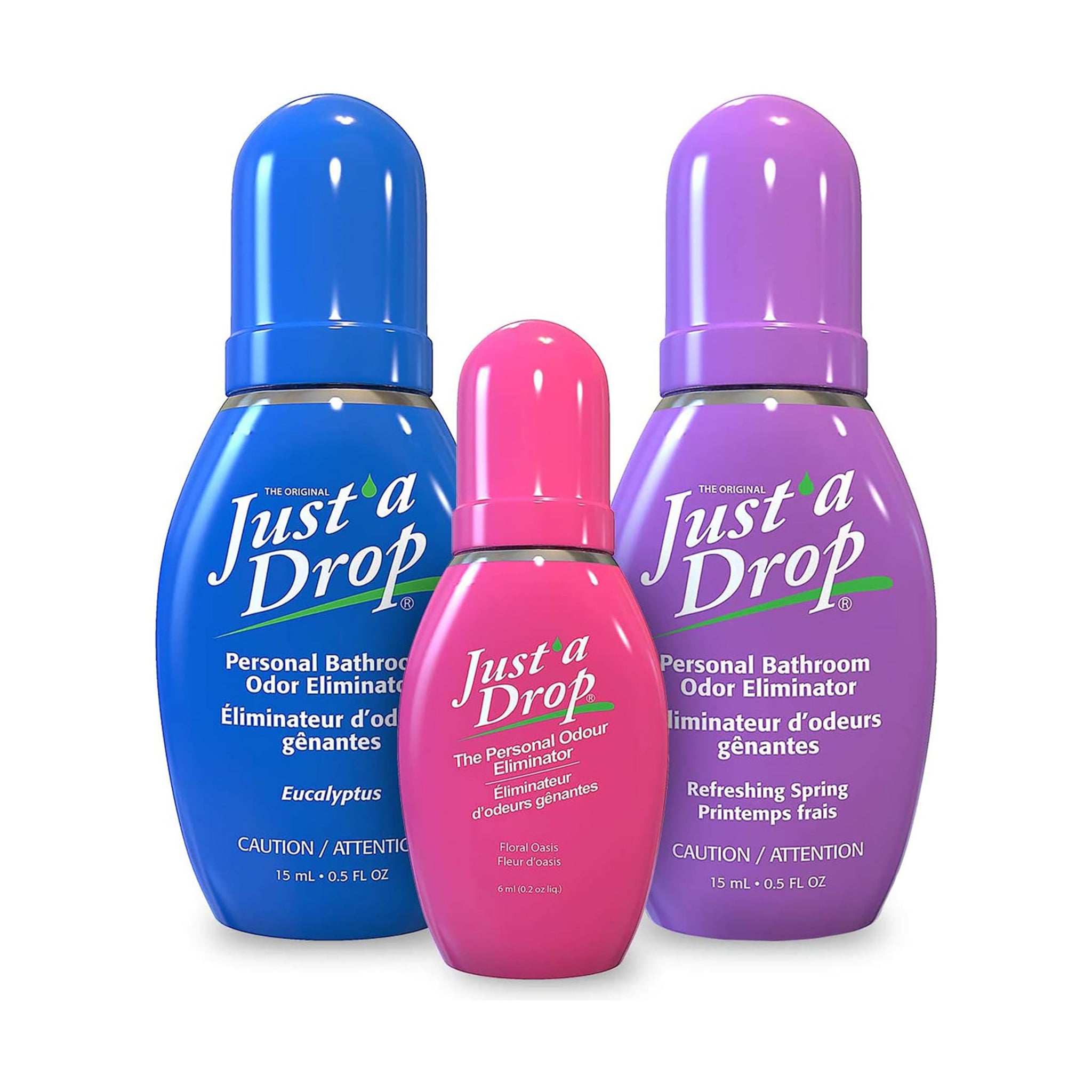 Prelam Just a Drop Odor Eliminator Set - Before You Go Toilet Freshener - Deodorizer Odor Eliminator - Toilet Bowl Freshener for Poop - 3 pc