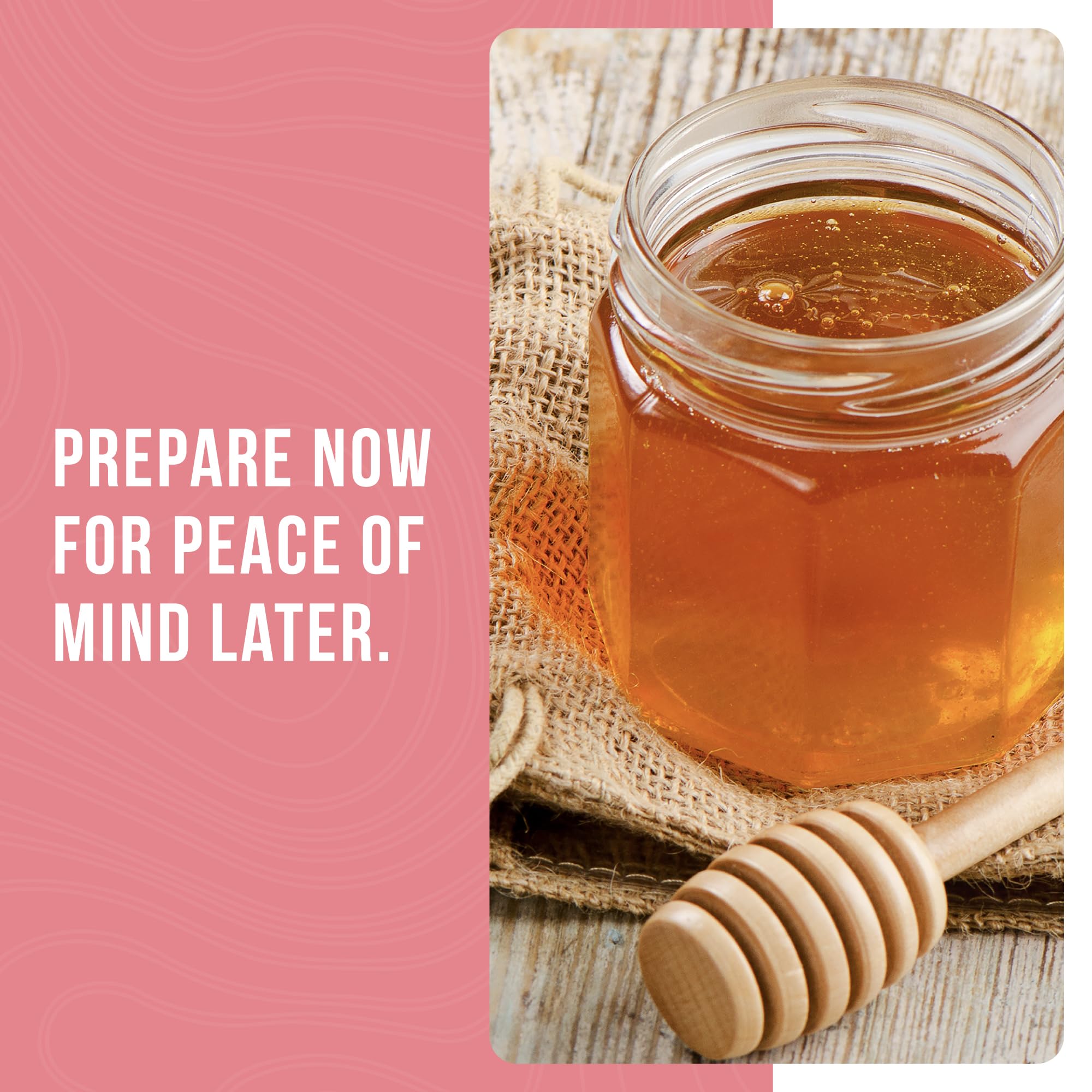 Sugar and Honey Powder Mix Can Emergency Food Supply, 227 Servings, 30 Year Shelf Life - Dry Honey and Sugar Powder Blend Sweetener for Baking