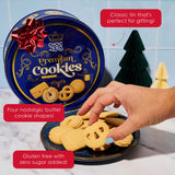 ChocZero Keto Butter Cookies - Sugar Free Danish Shortbread Gift - Gluten Free, Low Carb (1 tin, 12 oz)