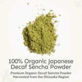 Yu Tea Decaf Organic Sencha Green Tea Powder, 30 Instant Packets | Rich in Antioxidants, EGCG, & L-Theanine | Pure Japanese First Harvest Leaf |