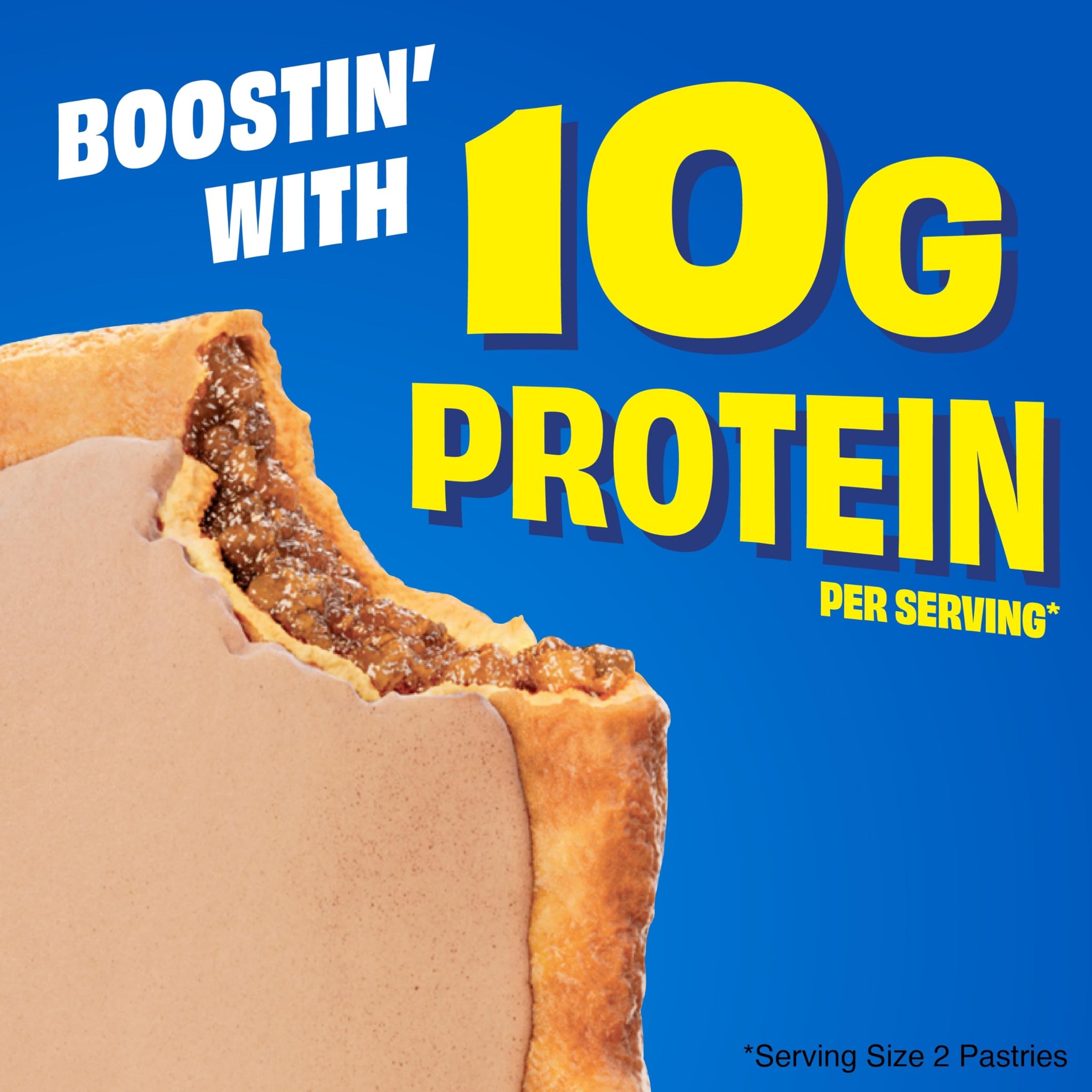 Pop-Tarts Protein Toaster Pastries, 10g Protein, Boostin' Brown Sugar Cinnamon, 14.3oz Box (8 Pop-Tarts)
