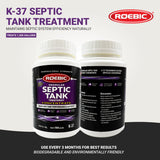 Roebic K-37 Granular Septic Tank Treatment, Bacterial Enzyme Formula for Clog Prevention, Odor Control, Safe for Bathroom, Toilet, Treats 1500