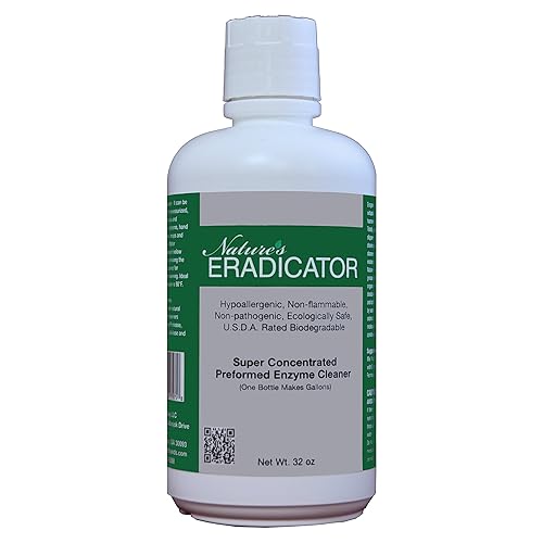 Nature's ERADICATOR Multi-Purpose Enzyme Cleaner, odor free, green safe natural cleaning solution for home and industry, Concentrated 32 oz