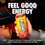 GHOST Energy Drink - 12-Pack, Strawbango, 16oz - Energy & Focus & No Artificial Colors - 200mg of Natural Caffeine, L-Carnitine & Taurine