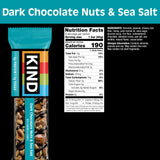 KIND Healthy Snacks Bars, Dark Chocolate Nuts & Sea Salt, Gluten Free, Low Sugar, High Fiber Snacks, 6g Protein, 6 Count