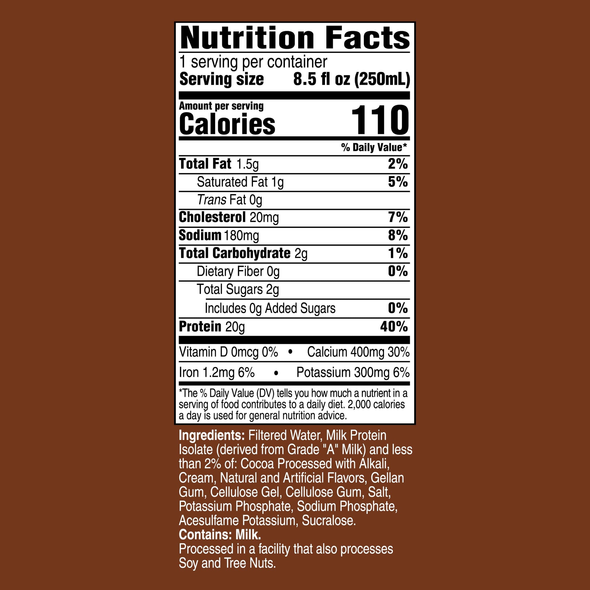 Unjury High Protein Shake Ready to Drink | Chocolate | 20g Grade-A Milk Protein Isolate | Lactose Free | 12 Servings Per Case