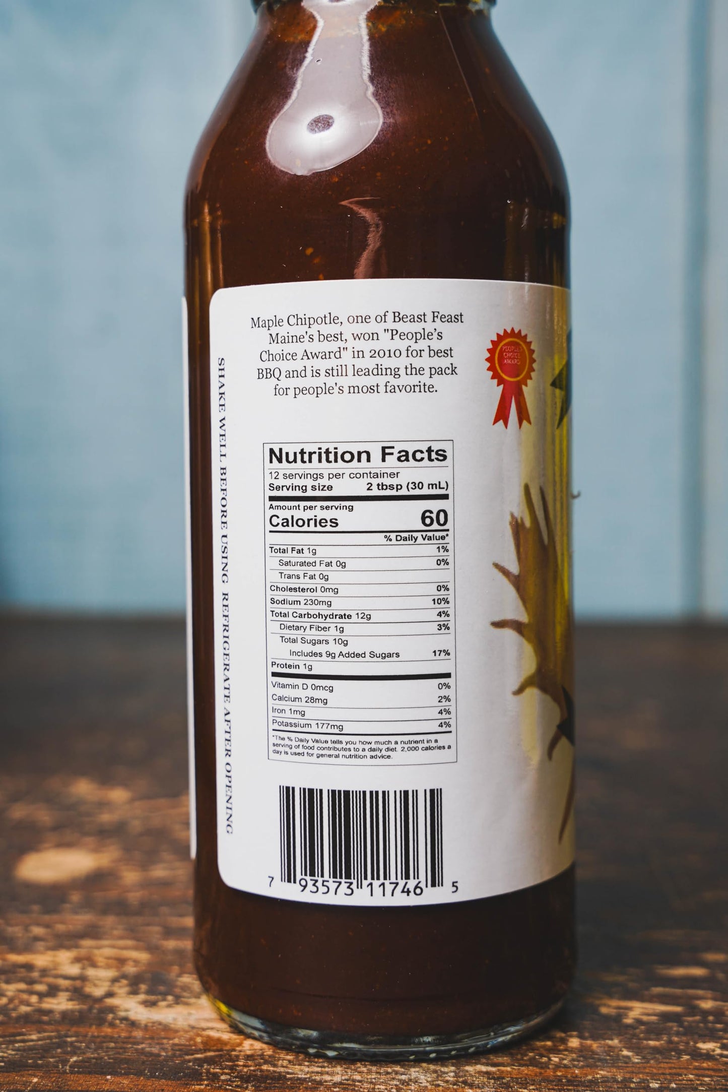 Beast Feast Maine Maple Chipotle BBQ Grilling Sauce, Sweet and Spicy, Award-Winning, All-Natural Ingredients