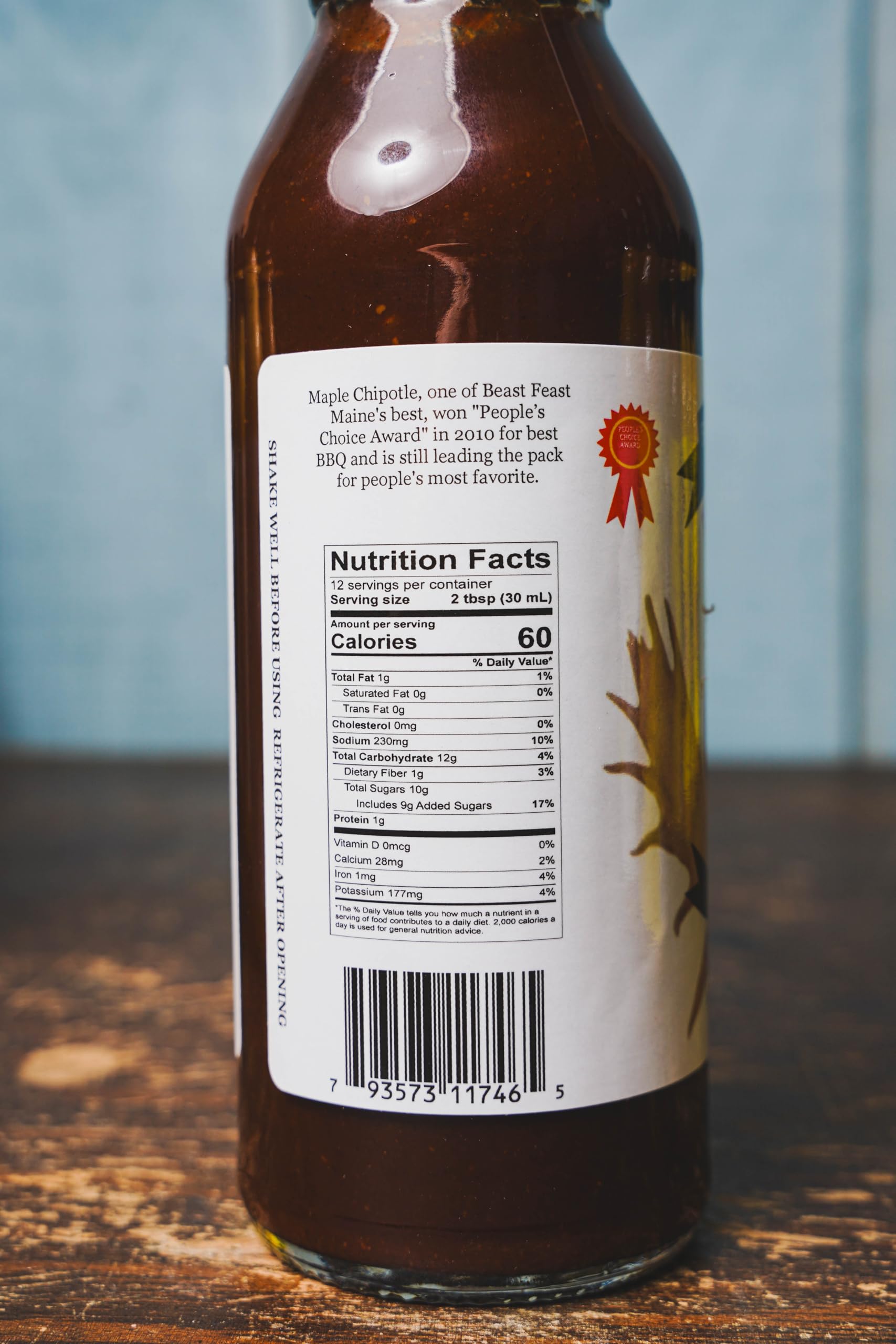 Beast Feast Maine Maple Chipotle BBQ Grilling Sauce, Sweet and Spicy, Award-Winning, All-Natural Ingredients
