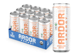 ARDOR ENERGY Sparkling Water with 100mg Natural Caffeine & 200mg L-Theanine from Organic Green Tea for Smooth Energy & Focus | Healthy Energy Drink |