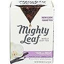 Mighty Leaf Whole Leaf Tea, Vanilla Bean, 15 Tea Bags Individual Pyramid-Style Tea Sachets of Caffeinated Black Tea with Vanilla and Natural Flavors
