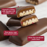 ChocZero Milk Chocolate Caramel & Shortbread Candy Bars - No Added Sugar, High Fiber, Gluten Free, Keto Friendly Bestie Bars (8 Count Box)