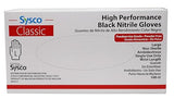 Sysco Nitrile High Performance Gloves, Powder Free, Food Grade, Disposable (100 Gloves Pack) (Large - Black)